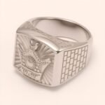 Men's Cool Stainless Steel Ring with Crown Pattern | G003771G - Image 4