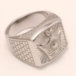 Men's Cool Stainless Steel Ring with Crown Pattern | G003771G - Image 3