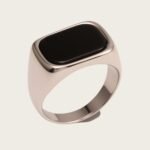 Multicolored Gem - set Square Stainless Steel Ring - Trendy and Personalized Jewelry | XUBLH-AG - Image 6