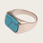 Multicolored Gem - set Square Stainless Steel Ring - Trendy and Personalized Jewelry | XUBLH-AG - Image 4