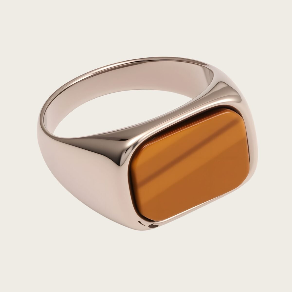 Multicolored Gem - set Square Stainless Steel Ring - Trendy and Personalized Jewelry | XUBLH-AG - Image 8