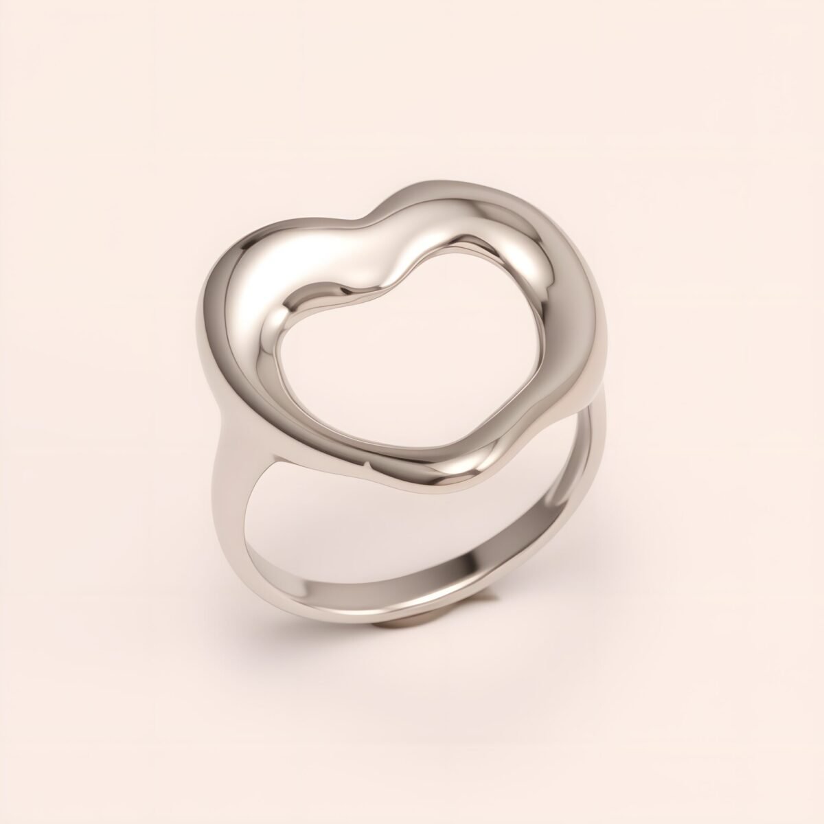 Heart - shaped Stainless Steel Ring - Romantic Couple Jewelry | G004959 - Image 5