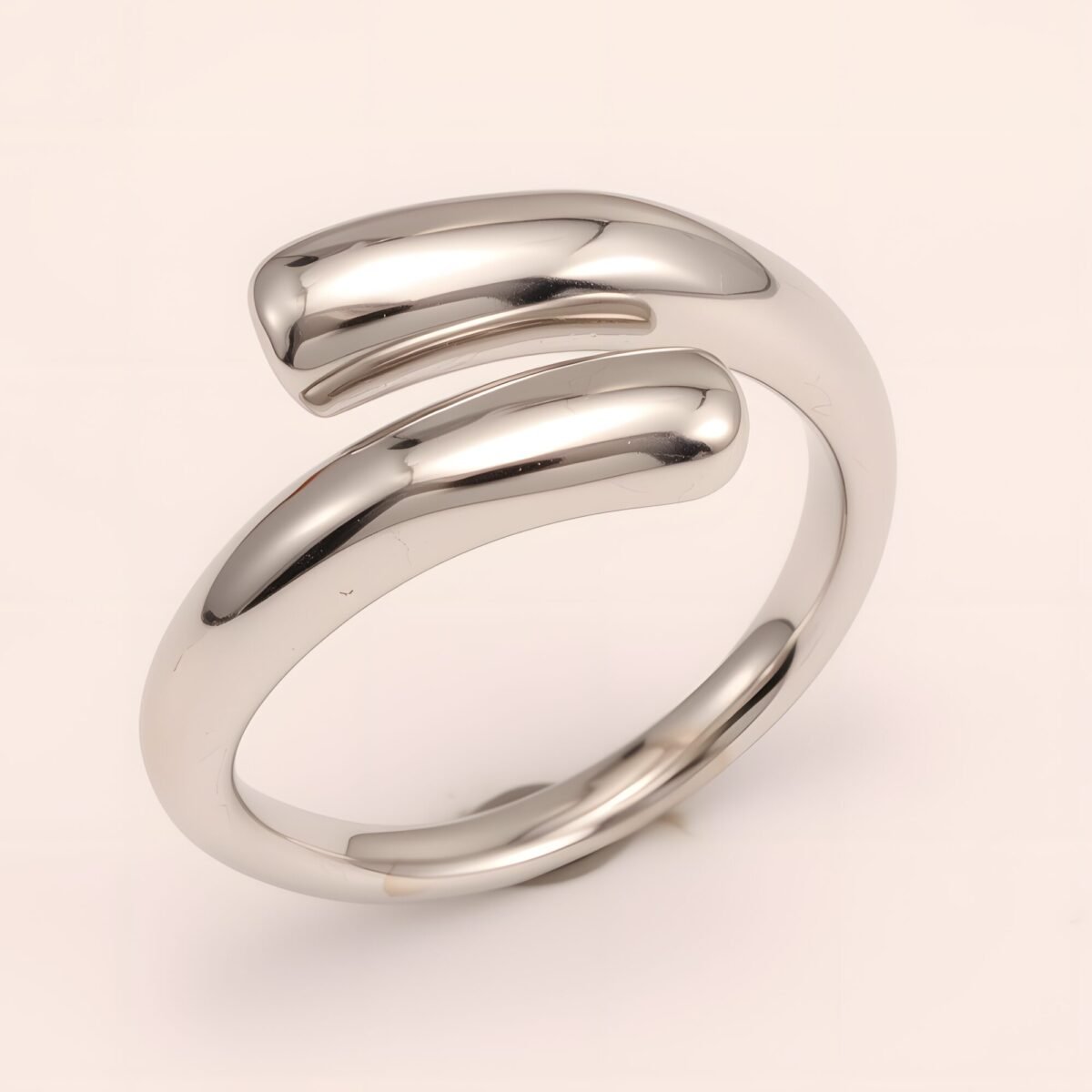 Double - arc Stainless Steel Ring - Stylish and Unisex | G00581 - Image 5
