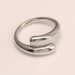 Double - arc Stainless Steel Ring - Stylish and Unisex | G00581 - Image 6