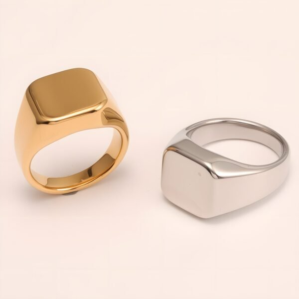 Minimalist Square Stainless Steel Ring - Stylish and Versatile for Men and Women | DZ38
