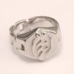 Uniquely - patterned Octagonal Stainless Steel Ring - Stylish Choice for Men | G003451G - Image 3
