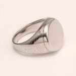 Minimalist Round - faced Perforated Stainless Steel Ring - Stylish Accessory for Men | BL1166G - Image 4