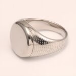 Minimalist Round - faced Perforated Stainless Steel Ring - Stylish Accessory for Men | BL1166G - Image 3
