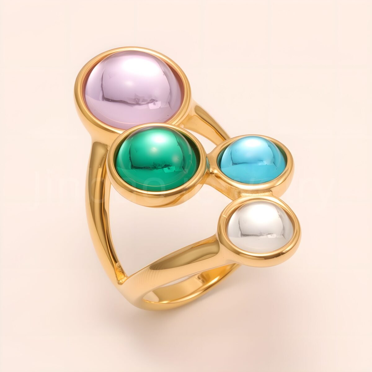 Candy - Color Gem Gold Ring, Trendy Women's Artistic Accessory | K002964 - Image 1