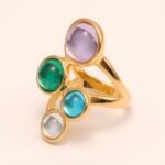 Candy - Color Gem Gold Ring, Trendy Women's Artistic Accessory | K002964 - Image 4