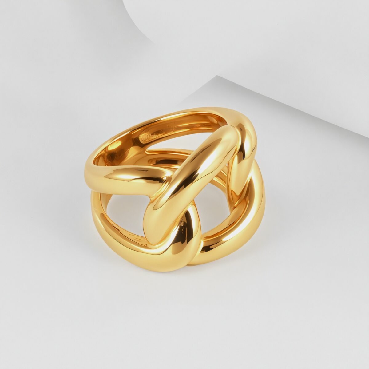 Minimalist Twisted Knot Stainless Steel Ring Vintage Style Unisex Ring | N003231 - Image 3