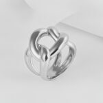 Minimalist Twisted Knot Stainless Steel Ring Vintage Style Unisex Ring | N003231 - Image 4