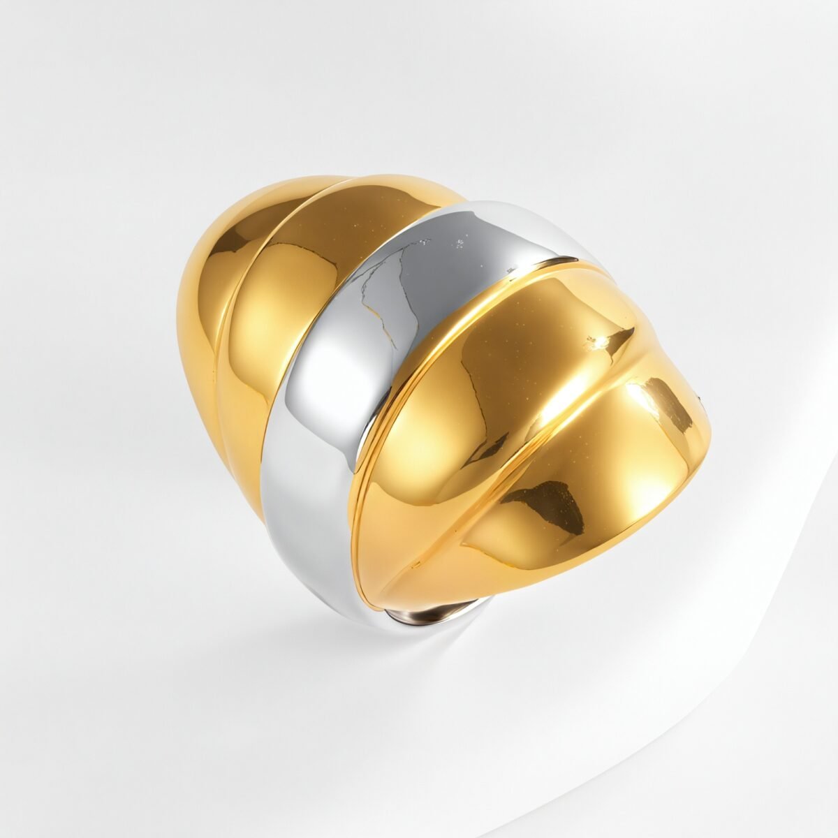 Delicate Layered Design Stainless Steel Ring for Women | G001191 - Image 3