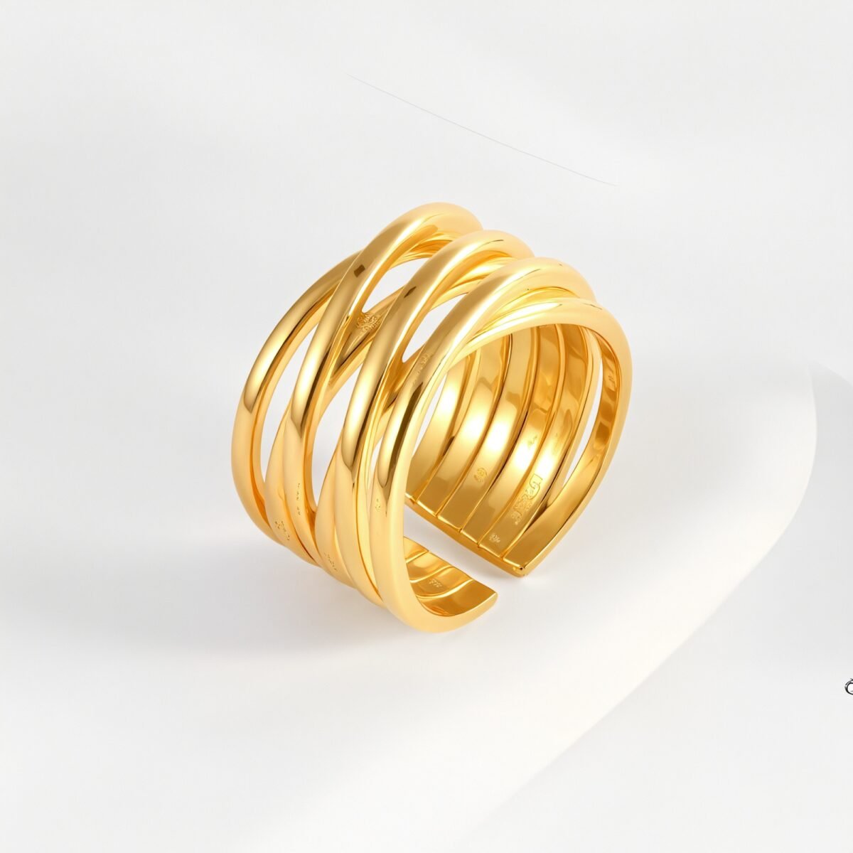 Multi-ring retro stacked design stainless steel women's ring | G00716 - Image 2