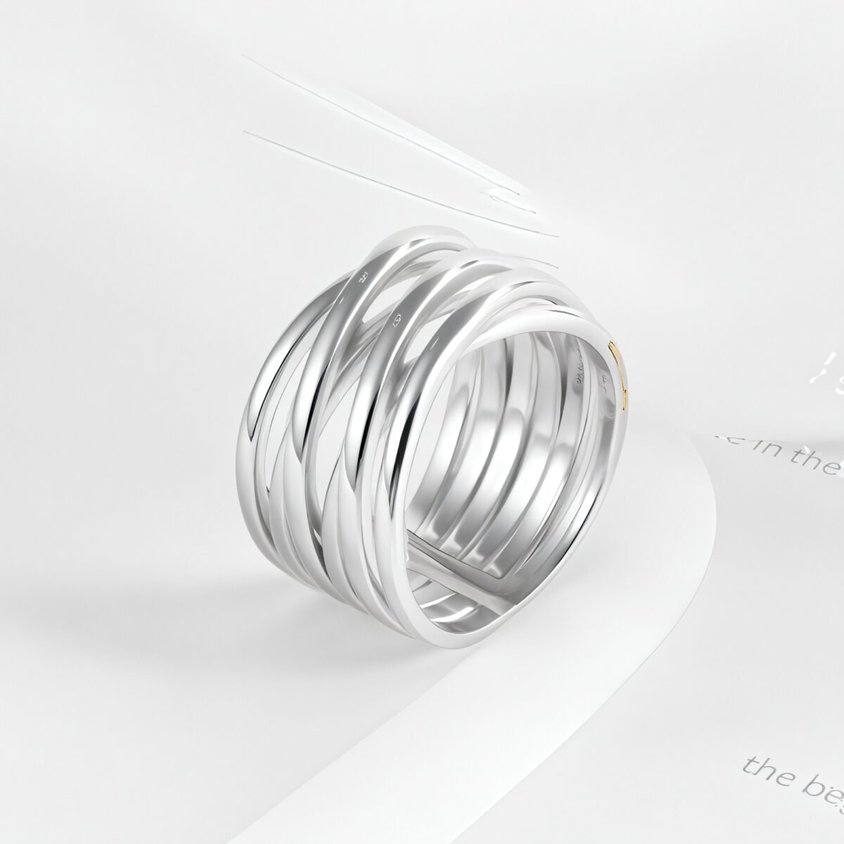 Multi-ring retro stacked design stainless steel women's ring | G00716 - Image 4