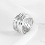 Multi-ring retro stacked design stainless steel women's ring | G00716 - Image 4