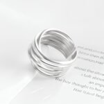 Multi-ring retro stacked design stainless steel women's ring | G00716 - Image 5