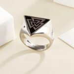 Nordic Retro Triangle Hip Hop Men's Stainless Steel Ring | G00994 - Image 5