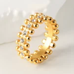 European And American Style Mini Dot Shining Ladies 'stainless Steel Waterproof Ring丨N00727J - Image 2