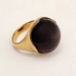 Multi - colored Gemstone Gold Ball Ring, Fashionable and Unique Women's Ring | BL87JS - Image 14