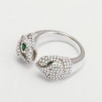 Luxury Leopard Inlay Emerald Diamond Stainless Steel Unisex Ring丨G002495JB - Image 4