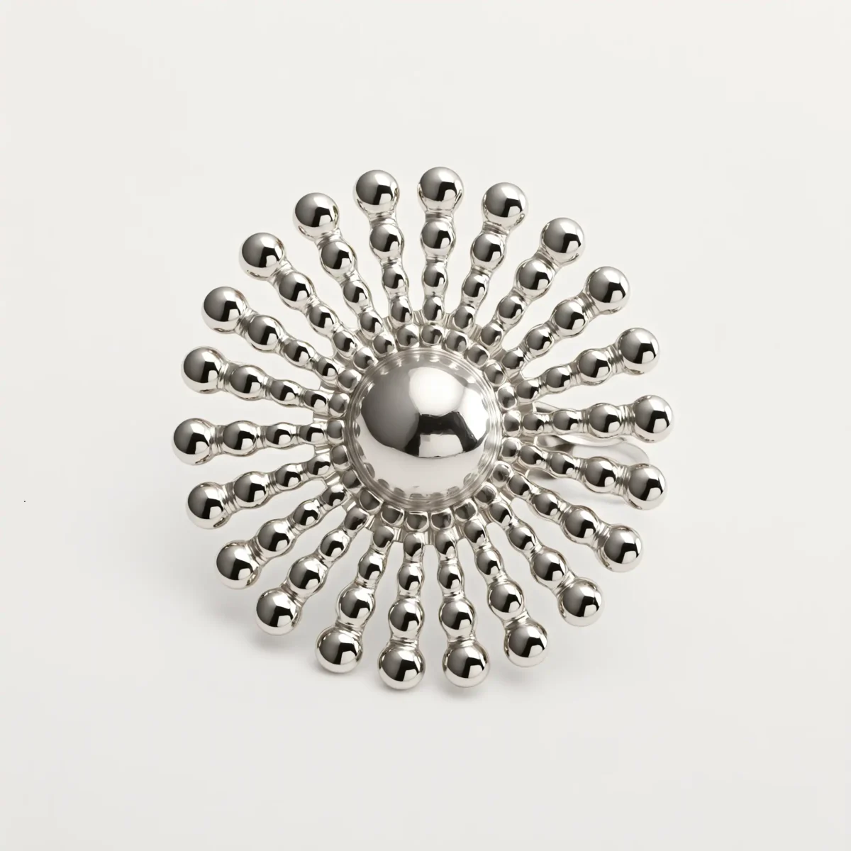 24K Gold - Plated Stainless Steel Women's Ring with Sunflower Design | G005537 - Image 5