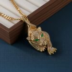 Dominant Leopard Head Full Diamond Hip Hop Men's Stainless Steel Necklace丨JSLH1010 - Image 2