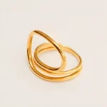 Modern Style Twisted Band Stainless Steel Women's Ring丨G004992 - Image 3