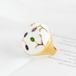 European Style Tree Branch Design Gemstone Ring Women's Fashion Metallic Band | G004480 - Image 5
