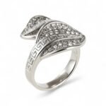 Leaf Shape Diamond Stainless Steel Women's Ring丨G003153