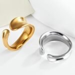 Minimalist Stainless Steel Open Loop Ring Classic Fashion for Women | G004492 - Image 2