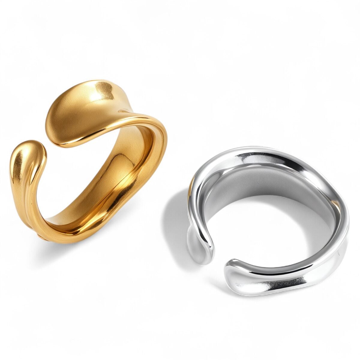 Minimalist Stainless Steel Open Loop Ring Classic Fashion for Women | G004492 - Image 1