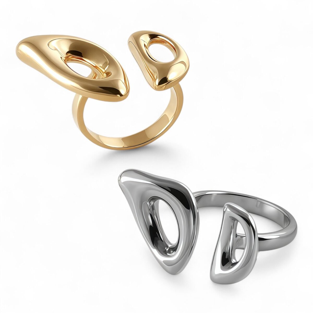 Modern Minimalist Design Ring Women's Stainless Steel Ring | G003985 - Image 1