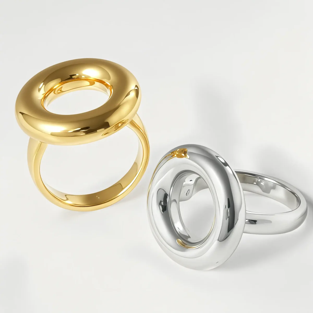 Simple Fashion Circular Stainless Steel Women's Ring | G004047 - Image 2