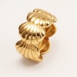 Women's Shell - Shaped Gold Ring, Trendy and Versatile Style | G005032J - Image 4