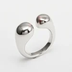 Simple Curved Stainless Steel Ring Women's Ring | G00324 - Image 5