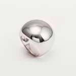 Simple Ball-Shaped Large Polished Stainless Steel Women's Ring丨ML0145 - Image 4