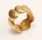 Women's Shell - Shaped Gold Ring, Trendy and Versatile Style | G005032J - Image 3