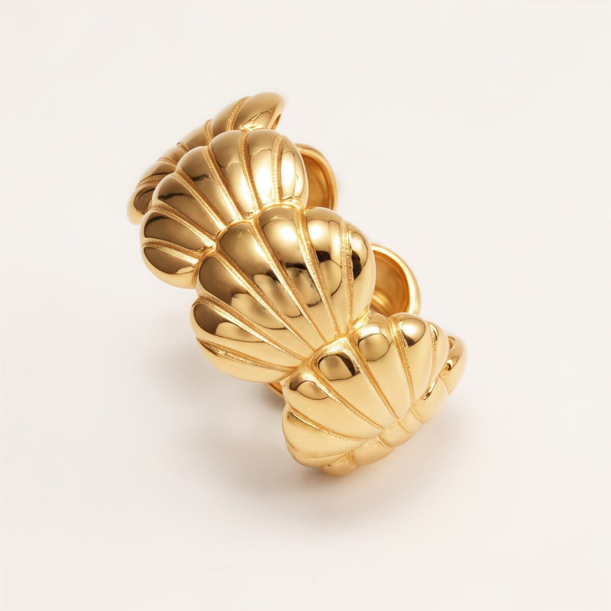 Women's Shell - Shaped Gold Ring, Trendy and Versatile Style | G005032J - Image 2