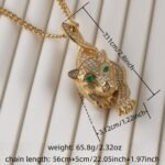 Dominant Leopard Head Full Diamond Hip Hop Men's Stainless Steel Necklace丨JSLH1010 - Image 4