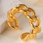 Simple Design Woven Cross Ladies 'stainless Steel Ring丨G00312 - Image 2