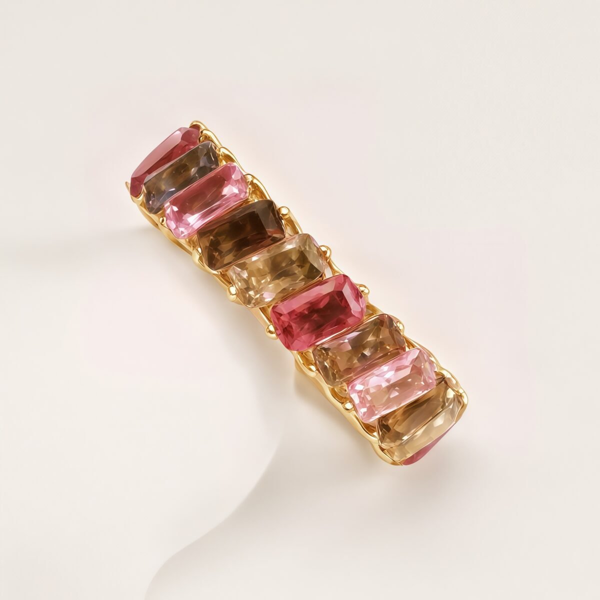 Multicolored Tourmaline 24K Gold-plated Stylish and Unique Women's Ring | N001874J - Image 1