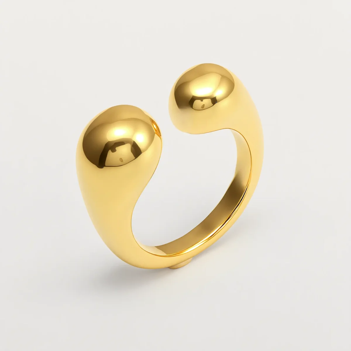 Simple Curved Stainless Steel Ring Women's Ring | G00324 - Image 3