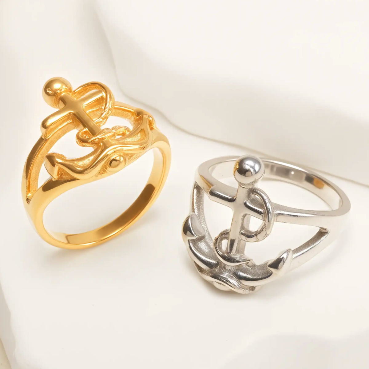Creative Nautical Anchor Design Stainless Steel Men's Ring丨G002110 - Image 1