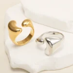 Simple Irregular Stainless Steel Women's Ring丨G004040