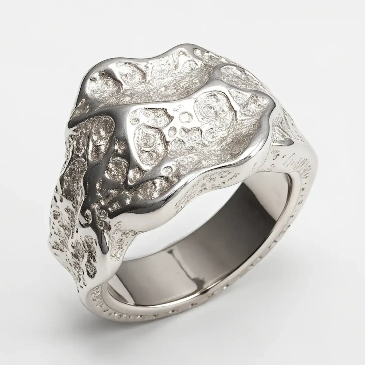 Creative Stone Pattern Design Stainless Steel Unisex Ring丨GB0712 - Image 4