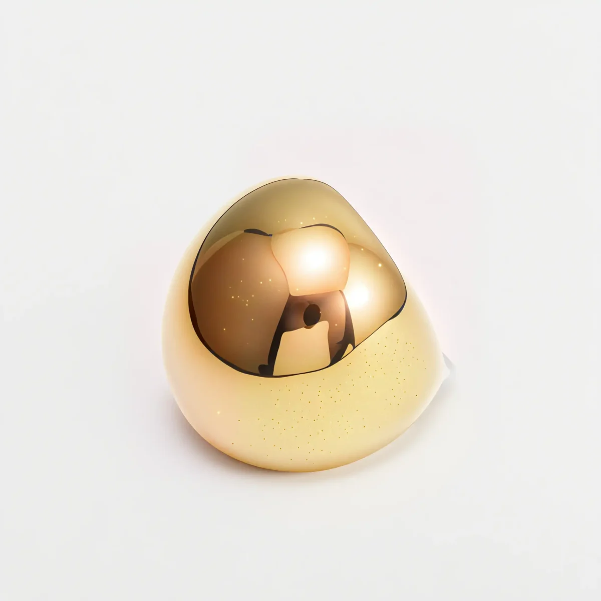 Simple Ball-Shaped Large Polished Stainless Steel Women's Ring丨ML0145 - Image 3
