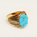 Vintage Style Assorted Stone Stainless Steel Men's Ring丨K00930J - Image 11