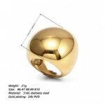 Simple Ball-Shaped Large Polished Stainless Steel Women's Ring丨ML0145 - Image 6