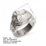 Creative Stone Pattern Design Stainless Steel Unisex Ring丨GB0712 - Image 6